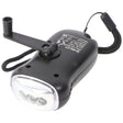 AccuCell Dynamo Taschenlampe mit 3 LED, mit Ladekurbel, mit Solarladef