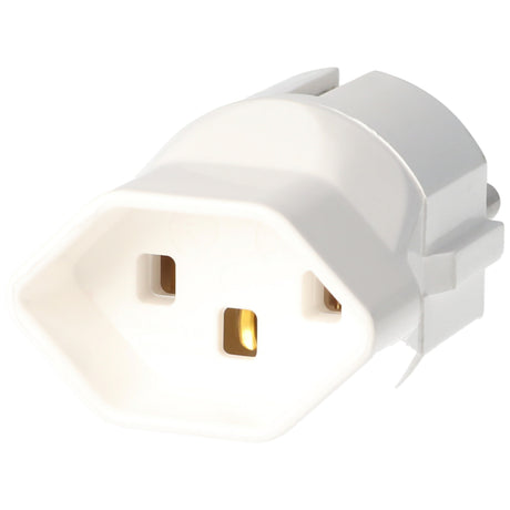 AccuCell Schweiz-Adapter weiss von schweizer Stecker auf Schukokupplung 230 Volt mit Erdleiter und 10A