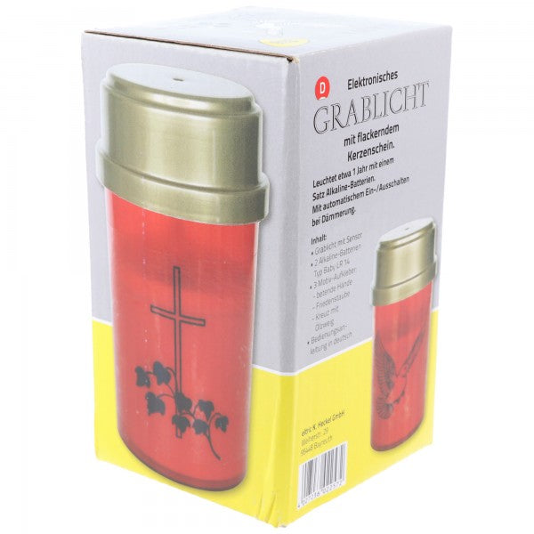 Grablicht LED 3,7V 3400mAh realistisch flackernder Kerzenschein