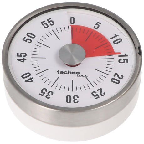 Technoline Kurzzeitwecker Analog Silber im klassischen, runden Design