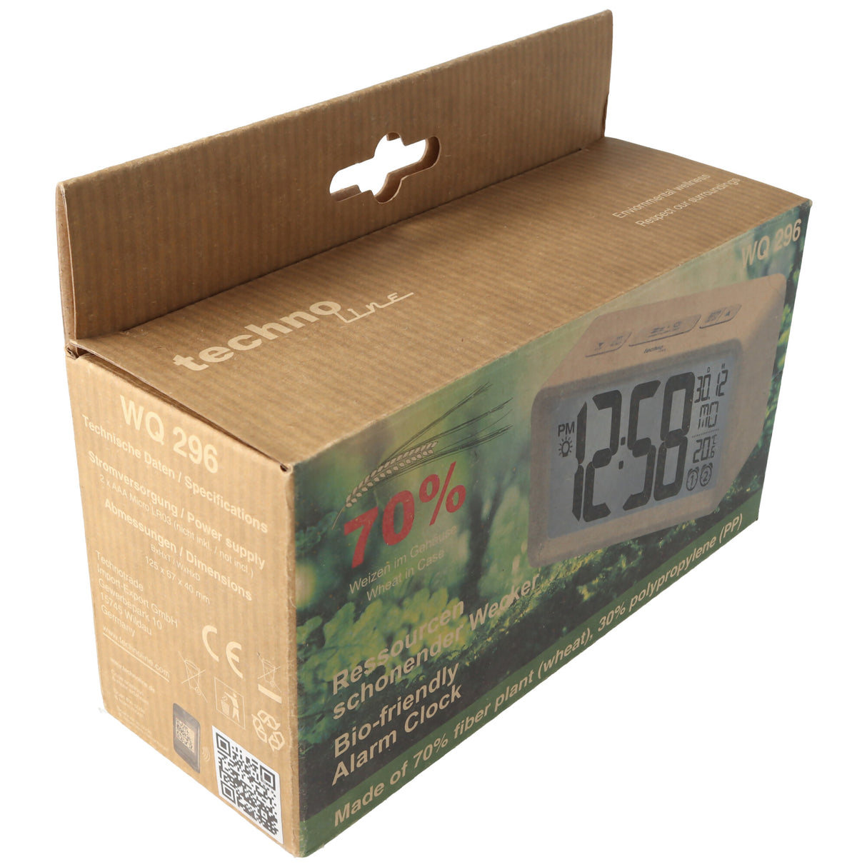 Technoline WQ 296 der digitale Quarzwecker aus bis zu 70% Weizen