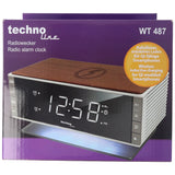 Technoline WT487 - moderner Radiowecker, kompatibel mit Qi-fähigen, mobilen Endgeräte (kabelloses Laden über induktive Ladefläche)