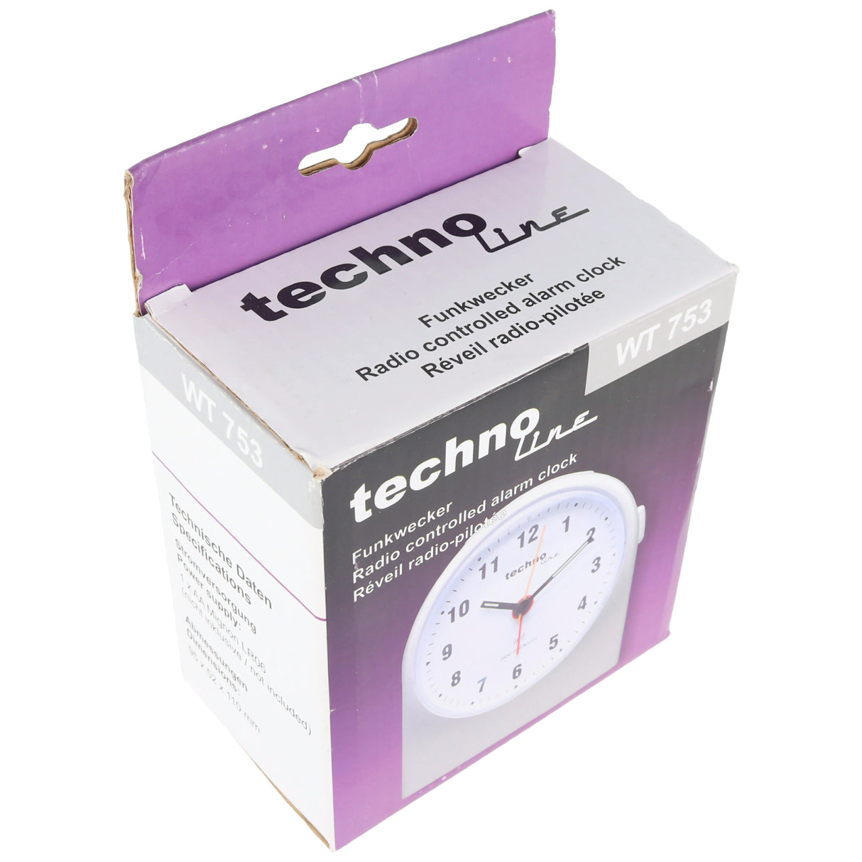 Technoline T 753 Funkwecker Silber Weckerzeiten 1 fluoreszierende Zeiger
