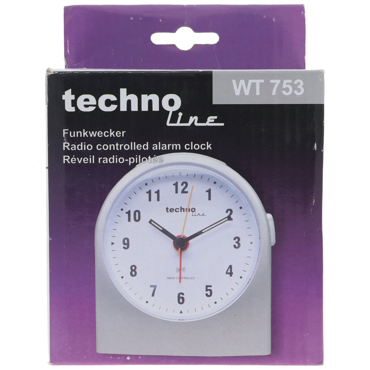 Technoline T 753 Funkwecker Silber Weckerzeiten 1 fluoreszierende Zeiger