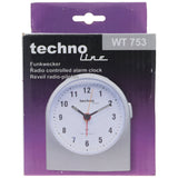 Technoline T 753 Funkwecker Silber Weckerzeiten 1 fluoreszierende Zeiger