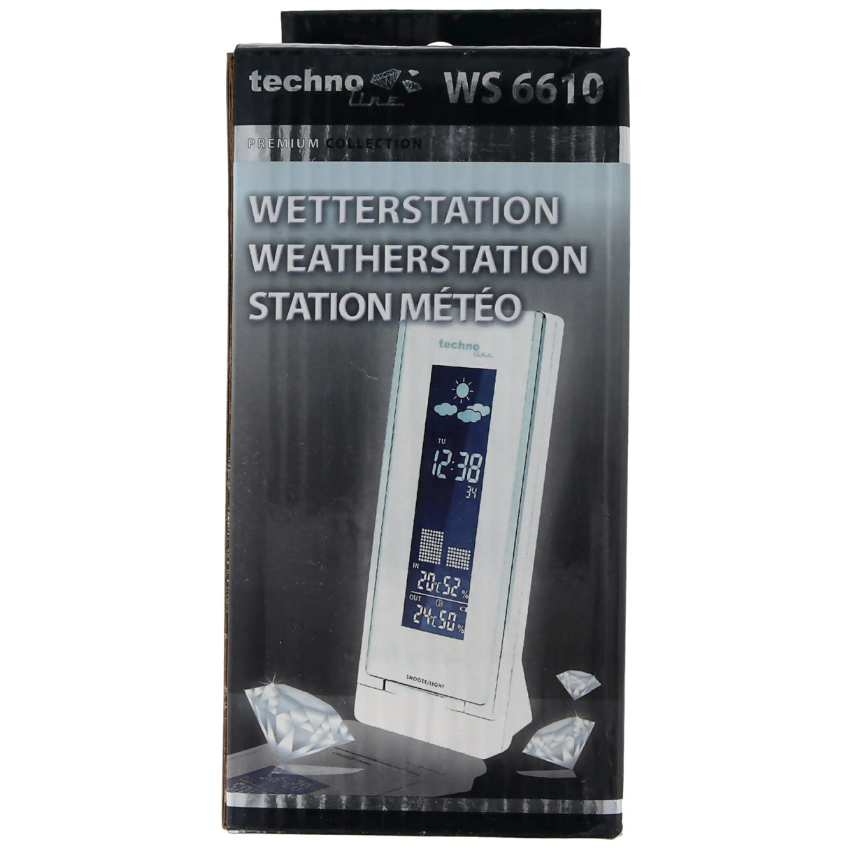 Technoline Wetterstation WS6610 mit Luchtfeuchtanzeige für innen und außen und vielen anderen Funktionen