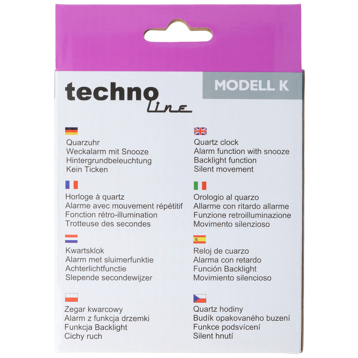 Technoline Bunter Kinderwecker, Quarzuhr, Weckfunktion, Hintergrundbeleucht