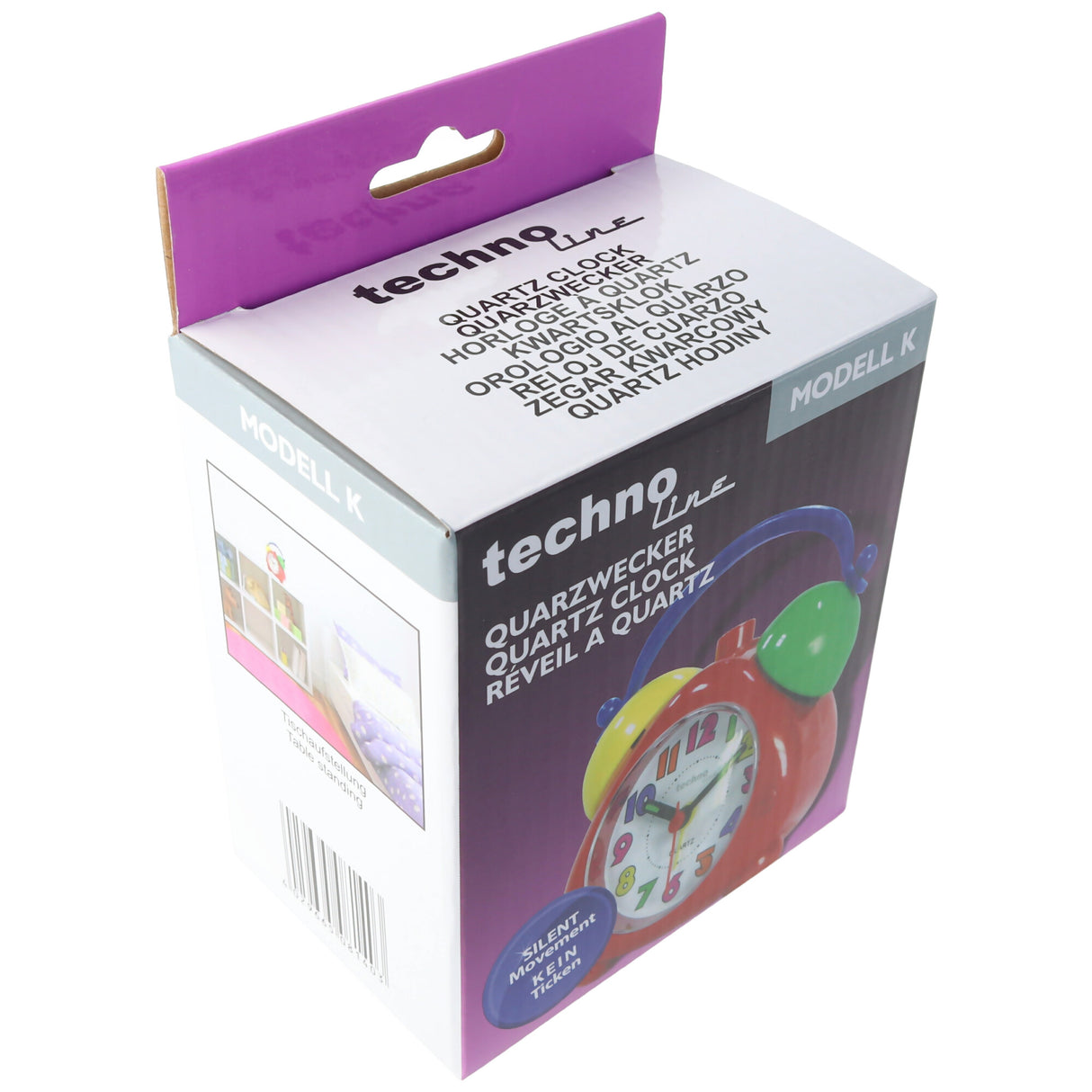 Technoline Bunter Kinderwecker, Quarzuhr, Weckfunktion, Hintergrundbeleucht