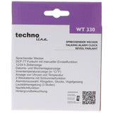 Technoline WT 330 sprechender Funkwecker mit großer Zeitanzeige - ideal für Menschen mit eingeschränktem Sehvermögen