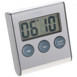 Technoline Edelstahl Digital Küchentimer, Timer mit Alarm, up und down Funktion, Ständer, Magnet