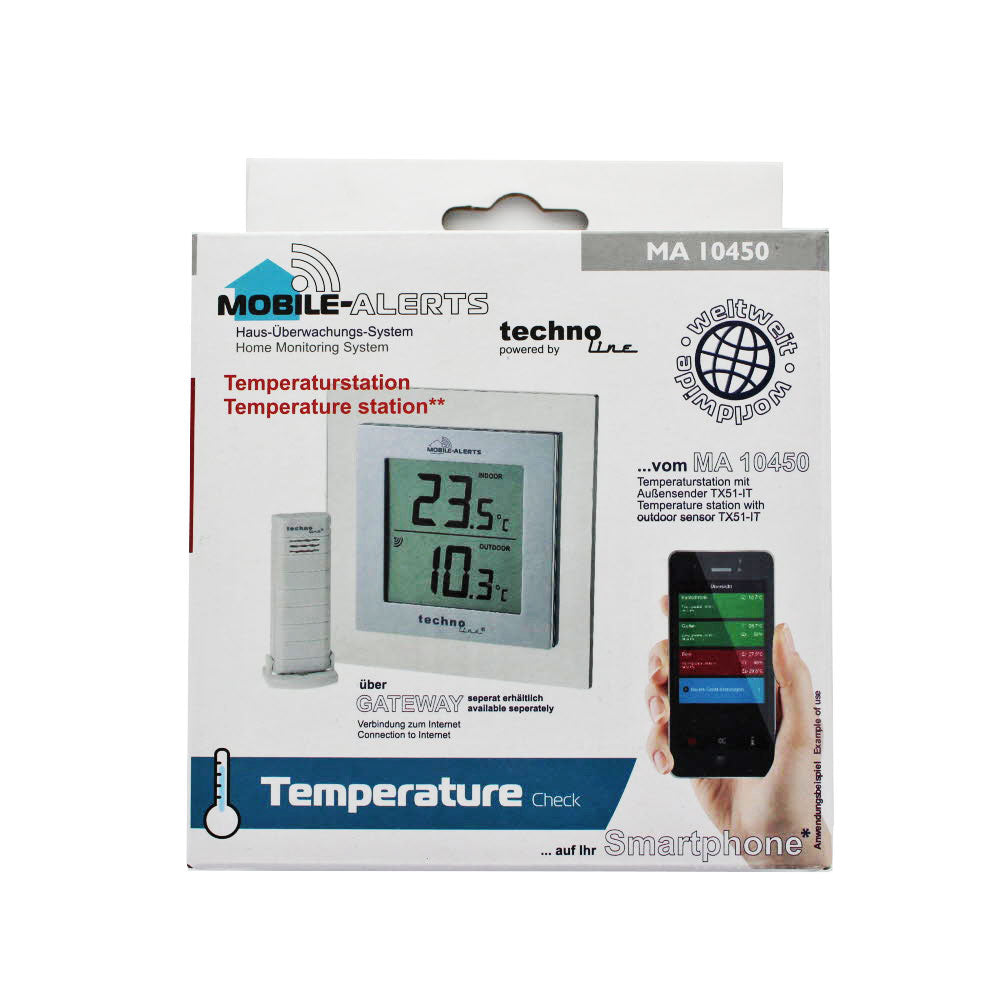 Technoline Temperaturstation mit Innen- und Außenfühler, das Haus-Überwachungs-System für Ihre Temperaturen