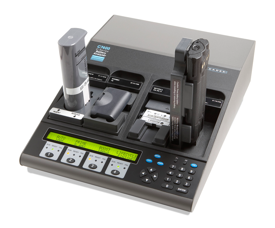 Batterie-Analysegerät Cadex C7400 inkl. 4x Akkuhalterung, Software BBM4-B