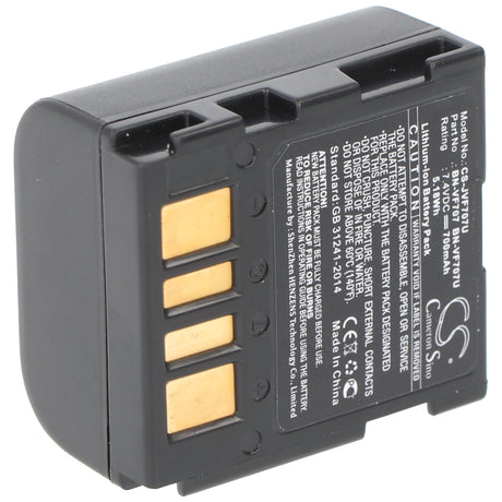 AccuCell Akku passend für JVC BN-VF707, BN-VF707U, BN-VF707US, LY34647-002B, 750mAh