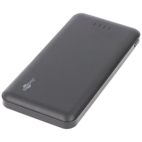 Goobay Powerbank Slimline 10.000mAh - Leistungsstarke 10.000mAh in einem handlichen wie griffigem Design mit Status-Display