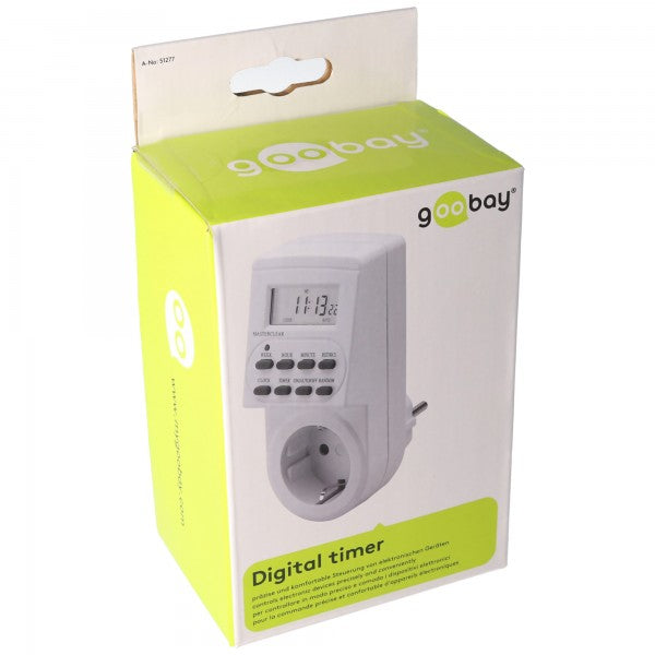 Goobay Zeitschaltuhr LCD 24 Stunden Digital mit manueller Einstellung