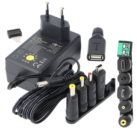 Goobay 3 V - 12 V Universal-Netzteil inkl. 6 DC-Adapter - max. 12 W und 1 A