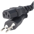 AccuCell Netzkabel mit Schweiz-Stecker für IEC-Buchse C13, Stromkabel 