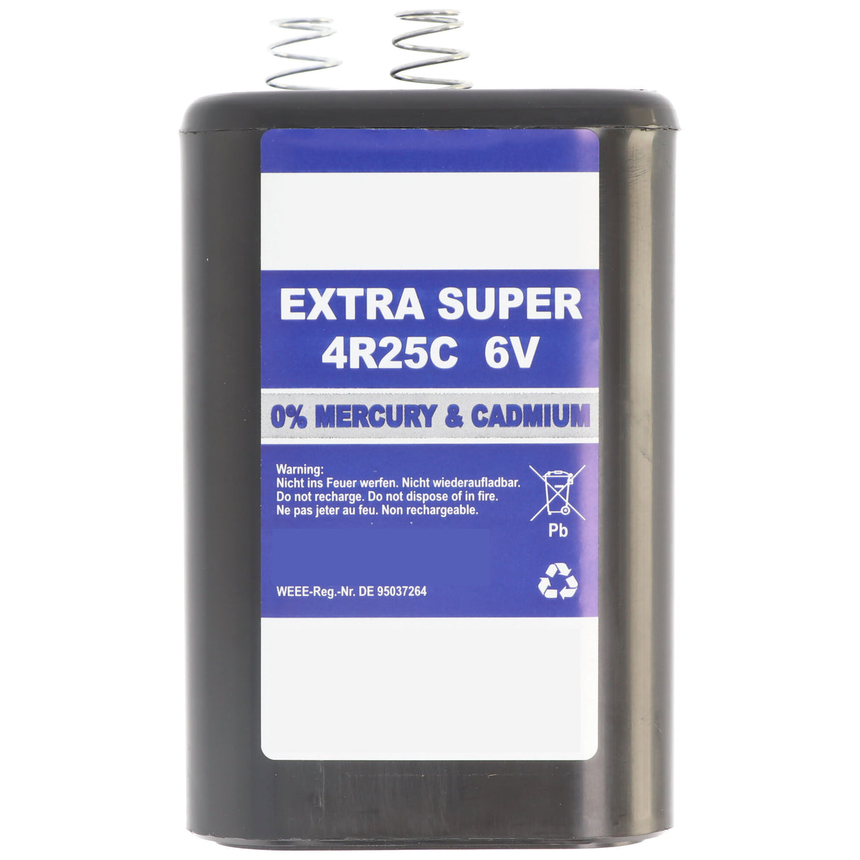 AccuCell 4R25, 430 Blockbatterie, Typ 4R25C Batterie, Lampenbatterie 6 Volt 9500mAh