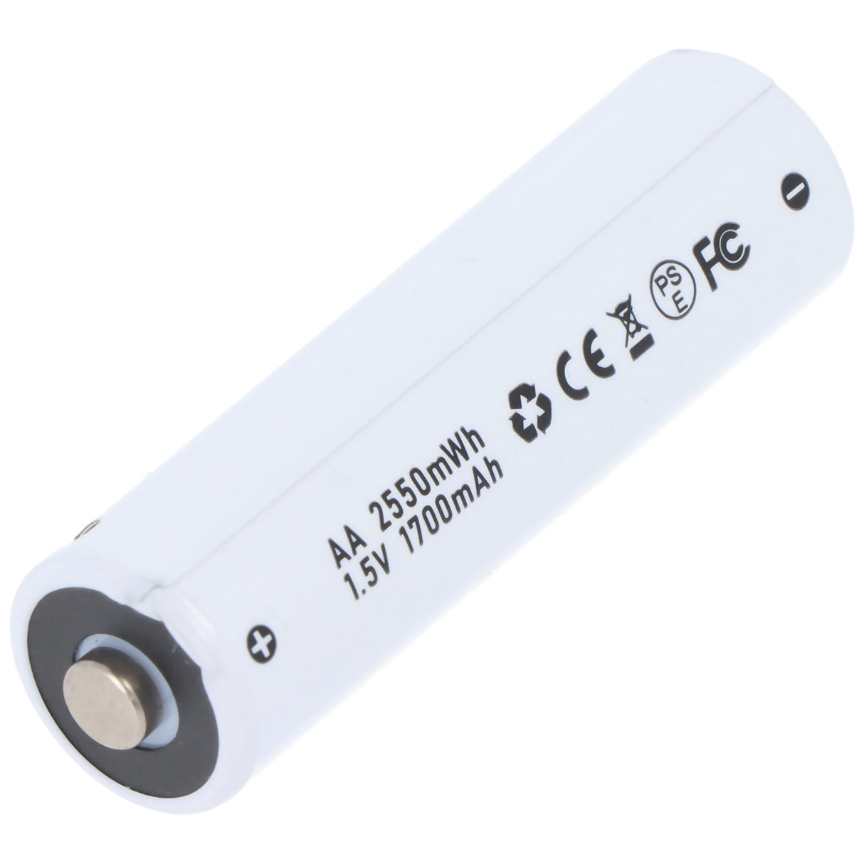 AccuCell Rundzelle 14500, AA, Li-ion, 1,5V, 1700mAh, 2,55Wh, mit USB-C Charging Port