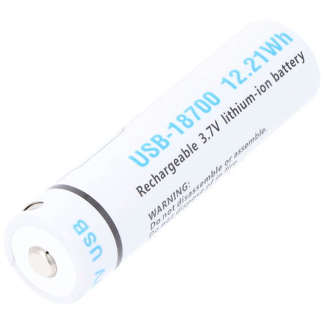 AccuCell Rundzelle 18650, Li-ion, 3,7V, 3300mAh, 12,2Wh, mit USB-C Charging Port