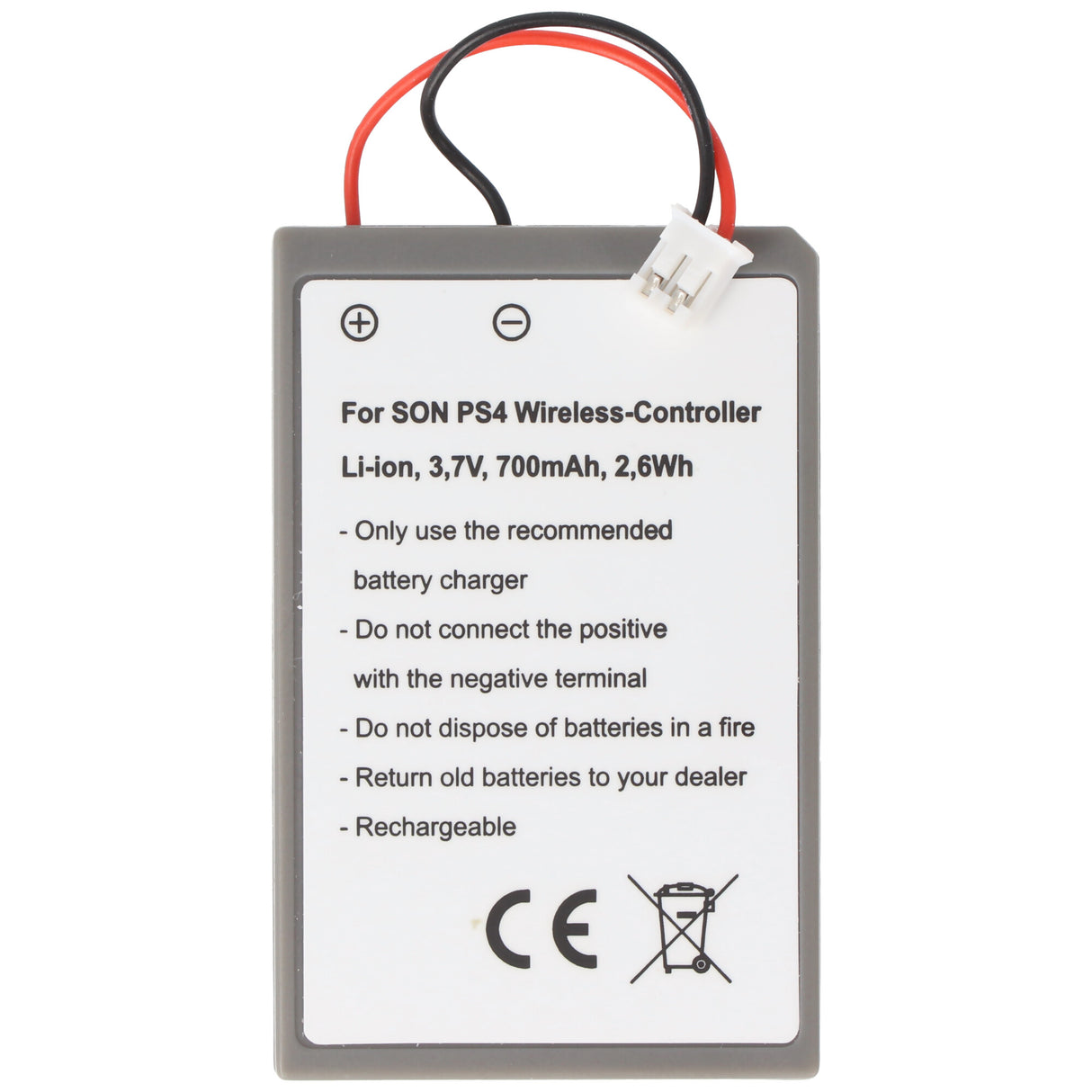 AccuCell Akku Playstation PS4 Controller 3,7V 700mAh