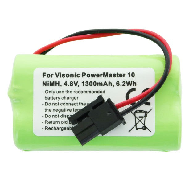 AccuCell Akku passend für Visonic PowerMaster 10 Akku-NiMH GP130AAM4YMX 4,8 Volt 1300mAh, max. 6,2Wh