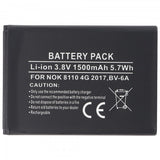 AccuCell Akku passend für Nokia 8110 4G 2017, BV-6A Li-Ion 3,8 Volt 53,2 x 38,0 x 5,9mm