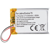 AccuCell Akku passend für Jabra Evolve 75 Headset, Jabra AHB572535PST, Li-Polymer, 3,7V