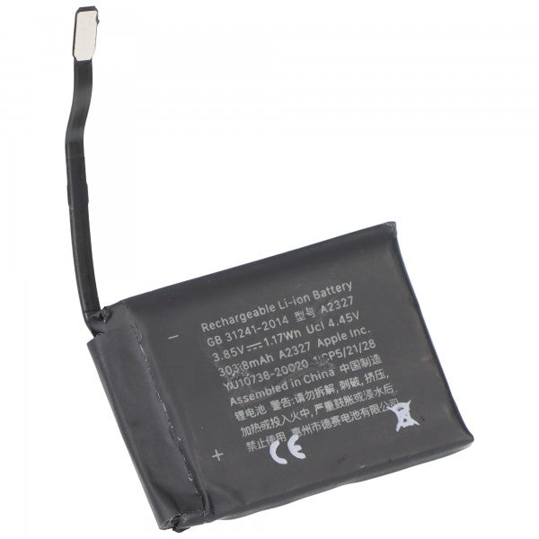 AccuCell Akku passend für Apple Watch 6 44mm, A2292, Li-Polymer, 3,85V, 303mAh, 1,2Wh, ohne Werkzeug