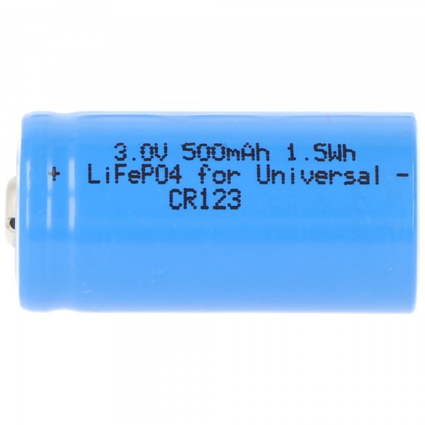 AccuCell CR123A LiFePo4 Akku CR-123 3V für Photo und den universellen Einsatz, jedoch nicht geeignet für Überwachungskamera und Hochstrom