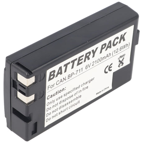 AccuCell Akku passend für Canon BP-711, BP-714, BP-726, 6 Volt 2100mAh