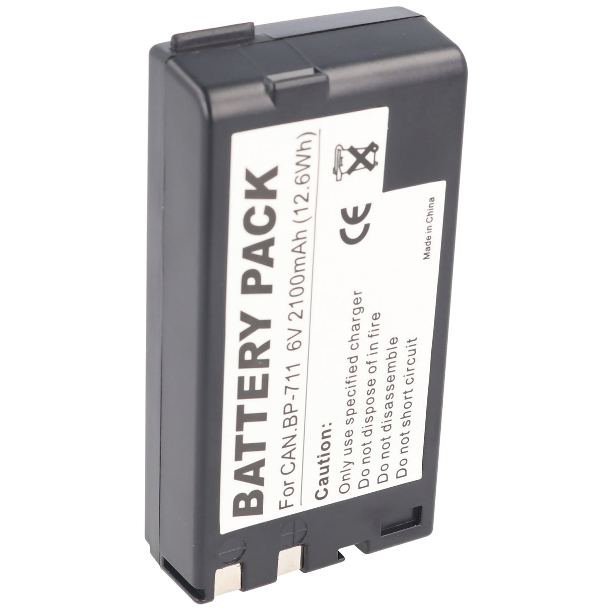AccuCell Akku passend für Canon BP-711, BP-714, BP-726, 6 Volt 2100mAh