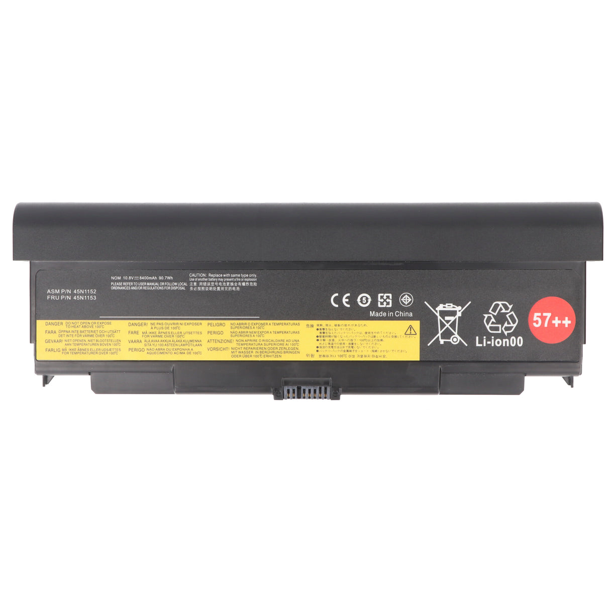 AccuCell Akku passend für Lenovo ThinkPad T440p, T540p, 57++, Li-ion, 11,1V, 7800mAh, 87Wh