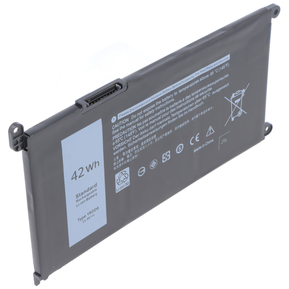 AccuCell Akku passend für Dell Inspiron 15 5584, Li-Polymer, 11,4V, 3680mAh, 42Wh