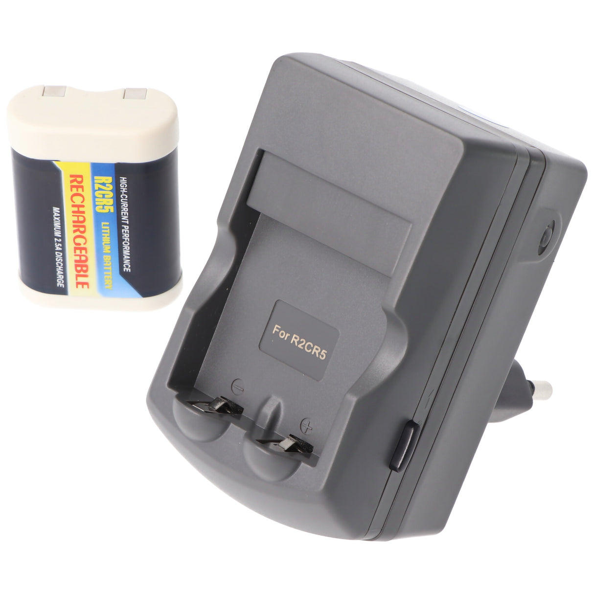 AccuCell Schnellladegerät 2CR5 PowerSet inklusive dem Li-Ion Akku 2CR5, 2CR5M, 2-CR5 M