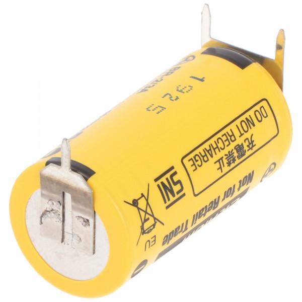 Rastermaß 10mm, Panasonic BR-2/3AE2SPE Lithium Batterie mit Print Kontakt 3,0 Volt
