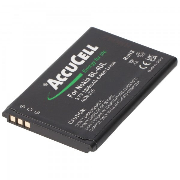 AccuCell Li-ion-Akku passend für den Nokia Akku BL-4UL und Nokia Lumia 225, Asha 225 sowie alle baugleichen