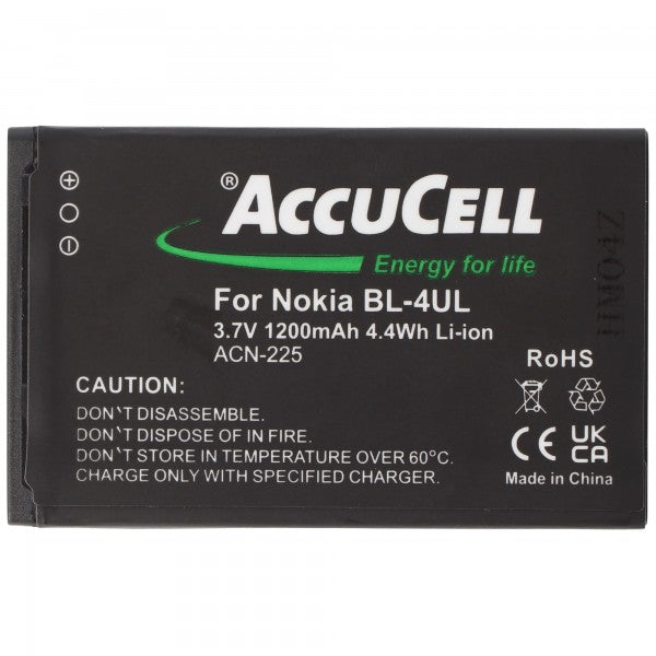 AccuCell Li-ion-Akku passend für den Nokia Akku BL-4UL und Nokia Lumia 225, Asha 225 sowie alle baugleichen