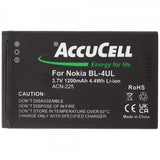 AccuCell Li-ion-Akku passend für den Nokia Akku BL-4UL und Nokia Lumia 225, Asha 225 sowie alle baugleichen