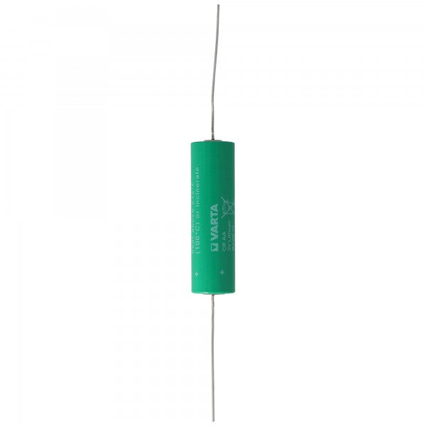 Varta CR AA Lithium Batterie mit Axial Draht passend für Wärmezähler