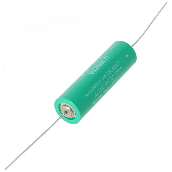 Varta CR AA Lithium Batterie mit Axial Draht passend für Wärmezähler