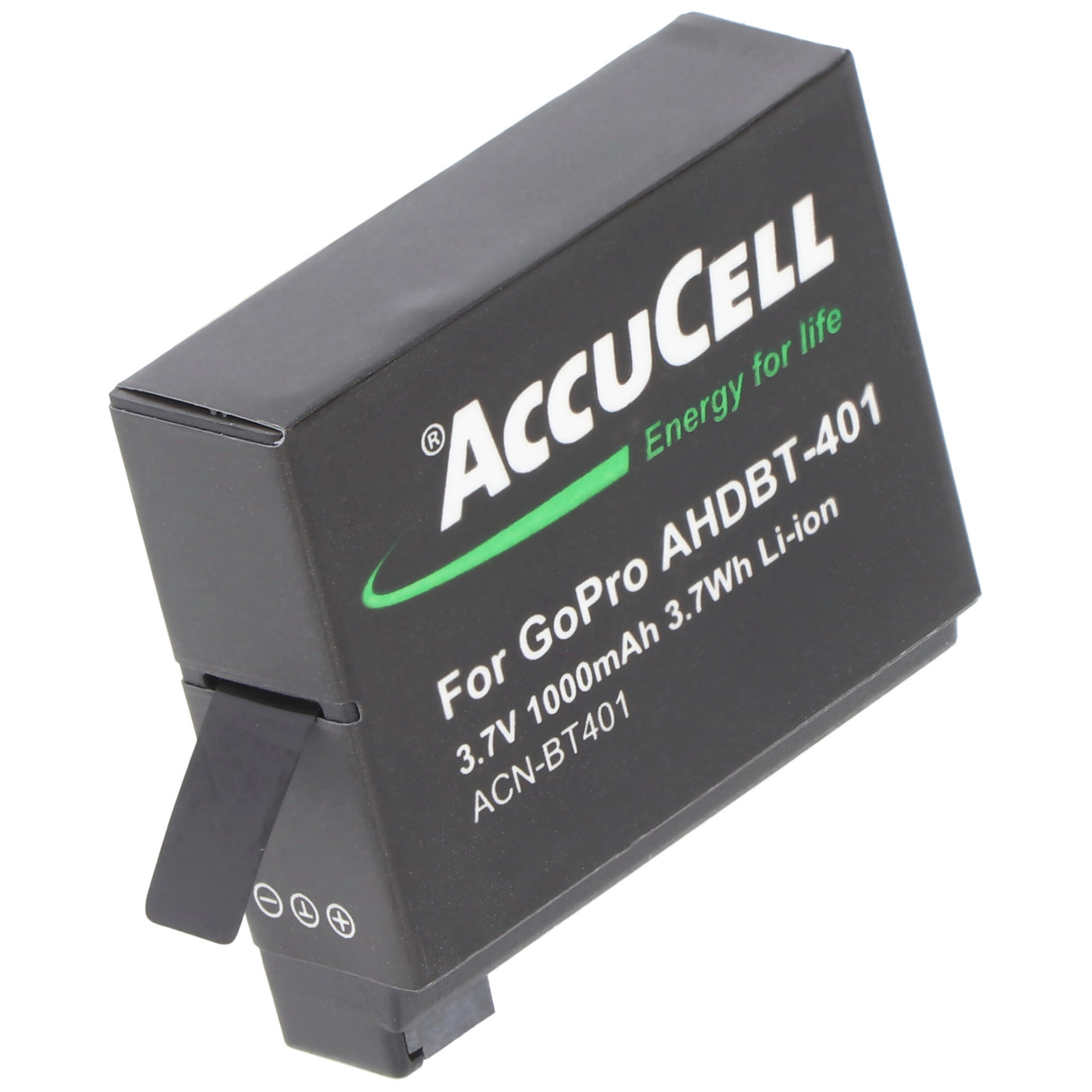 AccuCell Akku passend für GoPro Hero 4 Akku AHDBT-401, BT-401 mit 100mAh (kein original GoPro Artikel)