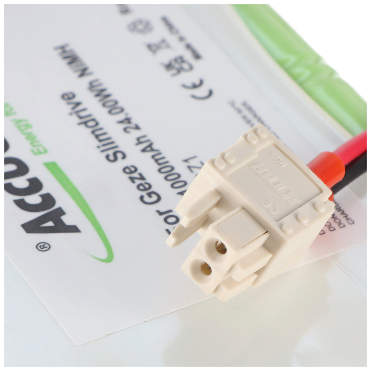 AccuCell Nachbau Akku Geze Slimdrive 24V 900mAh NiMH AkkuPack 106863, 25020
