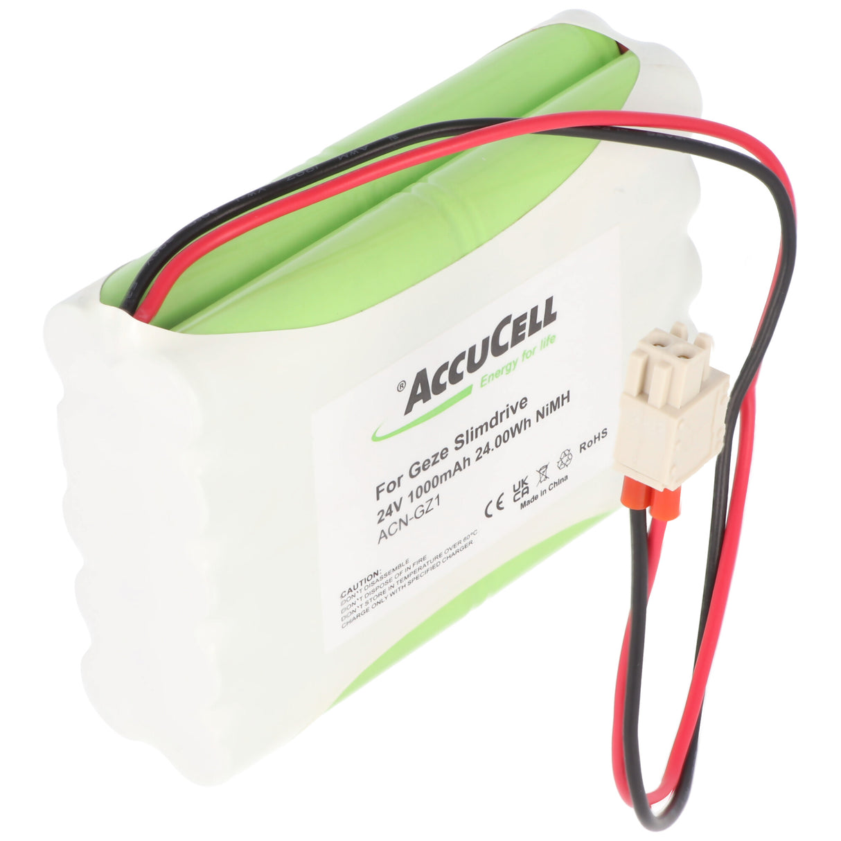 AccuCell Nachbau Akku Geze Slimdrive 24V 900mAh NiMH AkkuPack 106863, 25020