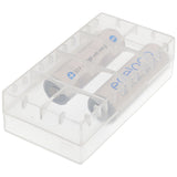 AccuCell Universal 4er Akkuschutzbox für CR123A Akku, CR 16340 oder 2 CR 18650 Akku, Batterien