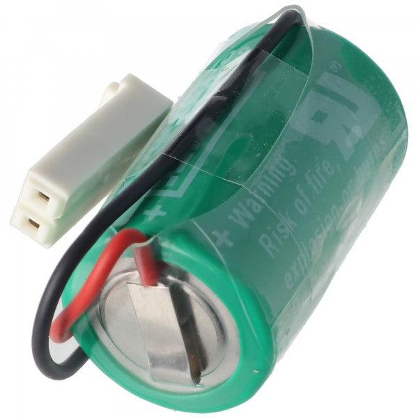 AccuCell CR1/2AA mit Kabel und Stecker passend für die Siemens 575332TA Batterie, vor Einbau unbedingt die Polung prüfen