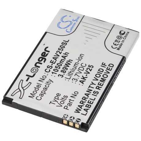 AccuCell Akku passend für Emporia AK-V25, AK-V25 V2.0, Emporia Euphoria, Pure 66,5 x 42,1 x 4,1mm