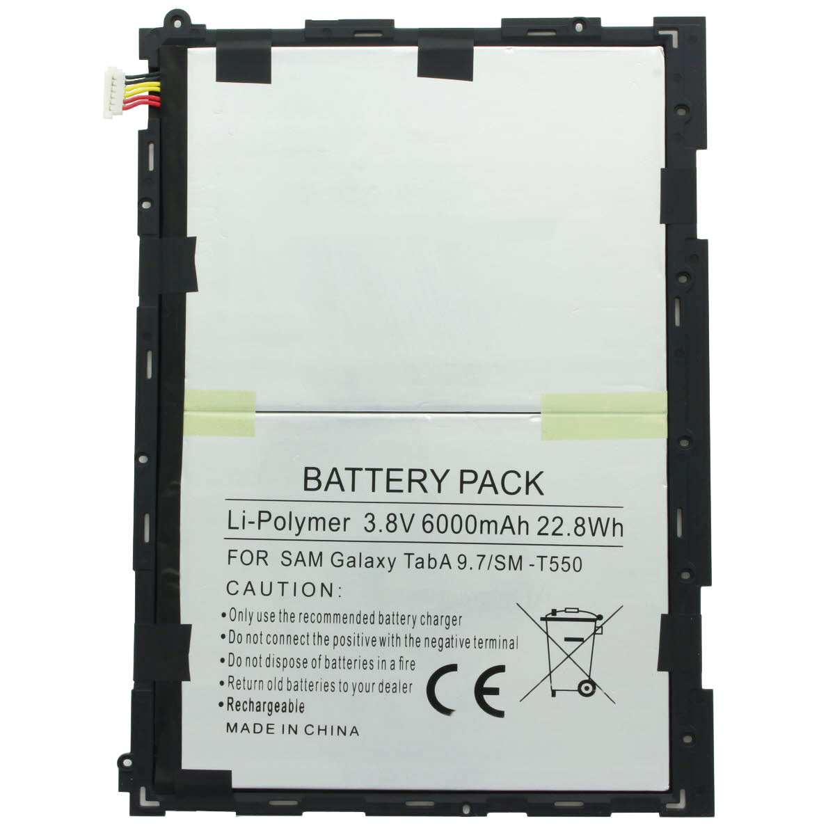 AccuCell Akku passend für den Samsung Galaxy Tab A 9.7 Akku SM-P550, SM-T550, EB-BT550ABE