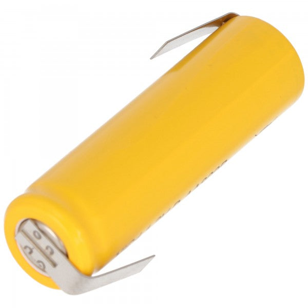 AccuCell Flat Top NiCd Mignon Akku 1,2V 600mAh AA Lötfahne Z-Form, für Notstrombeleuchtung etc.