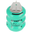 Varta 3/V80H Säule 3,6 Volt 70mAh mit 1er Print Kontakt auf +/- 3/V65H